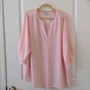 3/4 sleeve pink tunic